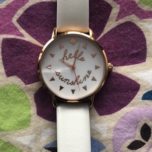 KATE SPADE cream and rose gold watch